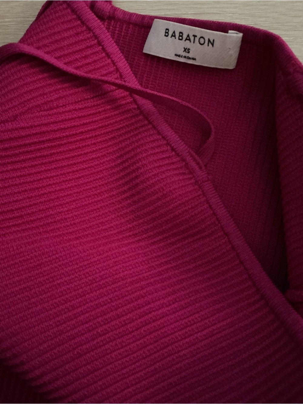 Babaton Raspberry Ribbed Mini Dress - Picture 8 of 8